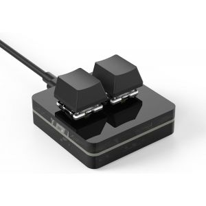 TIANYI-Mini clavier de jeu mécanique RVB compatible avec Windows Mac avec câble de type C (noir, deux boutons/vide) - Neuf