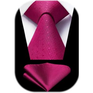 Men's Tie And Clutch Set 8.5 Cm Silk Ties For Men Plaid Stripes Tie For Wedding Party Business.[B247] - Neuf
