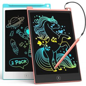 ERYI-Tablette Dessin Enfant, 8,5 Pouces Coloré Ardoise Magique, Lot 2 Tablette D'Écriture Lcd Jouet, Jouets Enfant 2 3 4 5 6 7 Ans Filles Garçons, Éducatifs Cadeaux D'Anniversaire De Noël - Neuf