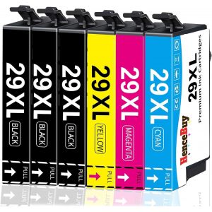 Lot de 6 cartouches d'encre XL compatibles Epson 29XL pour Expression Home XP-342 XP-332 XP-345 XP-352 XP-442 XP-445 XP-455 XP-432 XP-245 XP-235 XP-335 XP-435 XP-247 - Neuf