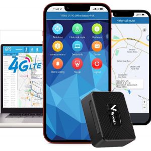 MEVRONISSHOP-4G Mini Traceur GPS Voiture - Alarme Intelligente, Suivi en Temps R&eacute;el, Aimant Int&eacute;gr&eacute; - Portable pour Voitures, Personnes &Acirc;g&eacute;es, Enfants TK913 - Neuf