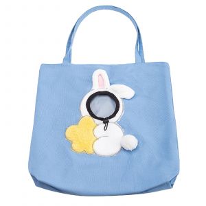 Hjlian Sac De Sortie En Toile Mignon Avec Tete Exposee Sac A Bandouliere Pour Chat Petit Sac A Main Pour Chien Sac Pour Chien De Compagnie - Lapin Grande Taille (Poids Recommande 0-6 Chats Chien, 0-8 Chats Chat) - Neuf