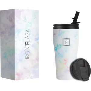 Letnerny-Rover Gobelet À 2 Couvercles (Paille/Rabat), Bouteille Isotherme En Acier Inoxydable, Moderne À Double Paroi, Tasse De Voyage Isotherme Simple, Cantine Métallique Hydro Eau (Perle), 65 Ml - Neuf