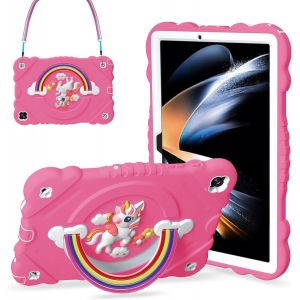 Epkh-Coque Pour Samsung Galaxy Tab A9+/A9 Plus 11"" 2023 (Sm-X210/X216/X218), Coque De Protection Résistante Aux Chocs Avec Support/Bandoulière Pour Enfants, Filles Et Femmes (Rose) - Neuf