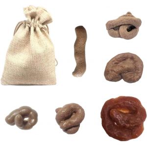 KAL-Lot De 6 Jouets &Agrave; Crottes Simul&eacute;es, Livr&eacute;s Avec 1 Sac De Rangement, Fausses Excr&eacute;tions, Jouets &Agrave; Farce, Jeux De D&eacute;jections, Jouets R&eacute;alistes Et Cr&eacute;atifs - Neuf