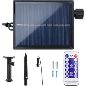 Kalanka-Guirlande Lumineuse Solaire Avec Panneau Solaire En Polysilicium Et T&eacute;l&eacute;commande, 8 Modes D'&eacute;clairage, &Eacute;tanche, Luminosit&eacute; R&eacute;glable (Sortie 3 V) - Neuf