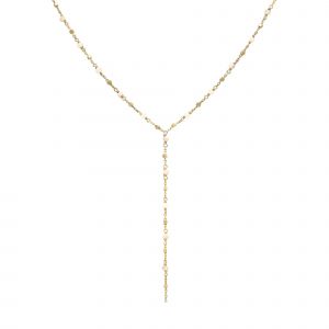 Collier Cravate Argent Doré Perles Naturelles Opale Rose - Neuf