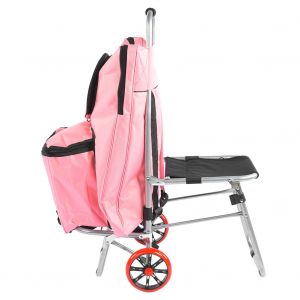 Planche a dessin portable multifonctionnelle, chaise pliante, sac a croquis, chariot de peinture (rose) - Neuf
