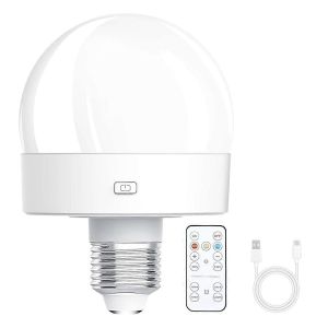 Ampoules À Piles Rechargeables,300lm E26 Ampoule À Vis Pour Lampes Avec Télécommande - Neuf