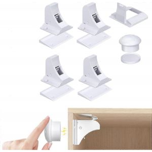 4 + 1pack Serrure D'armoire Magn&eacute;tique Serrure De Tiroir Serrures Pour B&eacute;b&eacute; Enfants S&eacute;curit&eacute; S&eacute;curit&eacute; S&eacute;curit&eacute; Enfants - Neuf