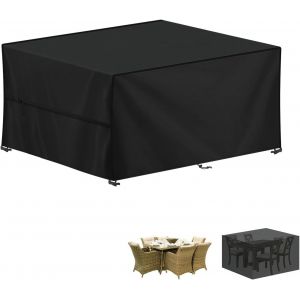 Subzonal-Housse Table De Jardin, 140x90x75cm B&acirc;che Salon De Jardin Rectangulaire Housse Protection Salon De Jardin Imperm&eacute;able Bache Table De Jardin, Anti-Uv, 420d Oxford Housses Table Exterieur - Neuf