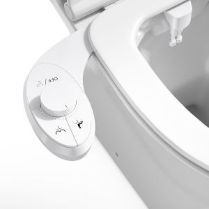 Pulvérisateur Bidet non électrique,Bouton poussoir réglable Toilette Japonaise pour eau froid de toilette bidet Abattant WC Alle De Bain avec Double Buses rétractables autonettoyantes - Neuf