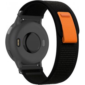 Kalanka-20mm Bracelet Pour Garmin Vivoactive 5/Vivoactive 3/3 Music/Venu 2 Plus/Venu/Sq/Sq 2, Nylon Bracelet Pour Garmin Forerunner 55/165/165 Music/245/245 Music/645/645 Music, Noir - Neuf