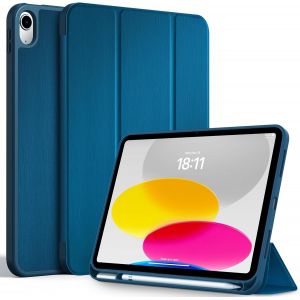 Coque Compatible Avec Ipad A16 11&Egrave;me 2025 11 Pouces/Ipad 10&Egrave;me G&eacute;n&eacute;ration 10,9 Pouces 2022 &Eacute;tui, Housse De Protection Ultra Fin Housse En Tpu Pour Ipad 11E 2025 / 10E 2022, Bleu Paon A - Neuf