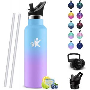 Gourde Isotherme 1l, &Eacute;tanche Sans Bpa, Gourde Isotherme, Double Paroi, Bouteille Isotherme, 18/8 Acier Inoxydable, Gourde Inox, Bouteille D'eau Pour Sport, Randonn&eacute;e, &Eacute;cole, Bureau - Neuf