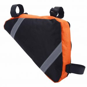 Roswheel Sacoche De Rangement Pour Velo Avec Triangles (Orange Et Noir) - Neuf