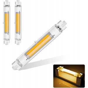 Kal-Ampoules R7s Led 118mm Dimmable,Led R7s 118mm 30w Équivalent À Ampoule Halogène 118mm 300w, Sans Scintillement,Blanc Chaud 3000k 3000lm,Ac 220-240v,Éclairage À Faisceau 360°, Lot De 2 - Neuf