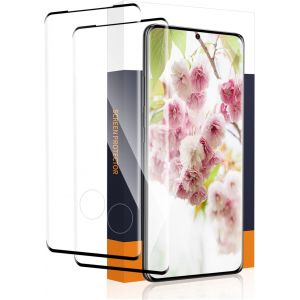 KAL-Lot De 2 Films De Protection D'&Eacute;cran En Verre Blind&eacute; Pour Samsung Galaxy S20 Ultra 5G, Toucher Sensible, Couverture Compl&egrave;te 3D, Duret&eacute; 9H, R&eacute;sistant Aux Rayures, Hd, Sans Bulles - Neuf