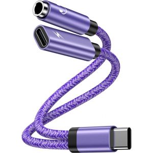 LORANKA-Adaptateur 2 en 1 Google Pixel type C vers casque 3,5 mm, USB C vers jack 3,5 mm, adaptateur et chargement pour casque Google Pixel 10 Pro 9 8 7 6 5/Samsung Galaxy S25 S24 S23 S22 A56 A36 A16 - Neuf