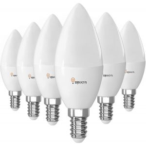 12V-24V E14 C37 LED 7W Bougies Ampoule Blanc Chaud 3000K,équivalent Ampoule Incandescente 60W,Angle du faisceau 270° 500LM,Per Nave Yacht,Impianto solare,Garage Cabina Lot de 6 - Neuf