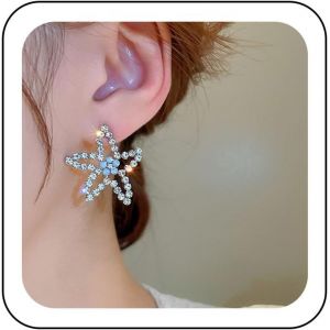 Kal-Boucles D'oreilles &Eacute;toile En Argent Boucles D'oreilles Pendantes &Eacute;toile Simple &Eacute;toile &Agrave; Cinq Branches Boucles D'oreilles Pendantes Bijoux De L'an 2000 Pour Femmes Et Jeunes Filles - Neuf