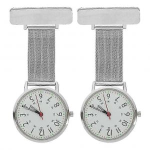 2pcs Infirmi&egrave;re Montres Clip Sur Gousset Montre &Eacute;pinglette Infirmi&egrave;re Gousset Montre Suspendue Montre Broche - Neuf