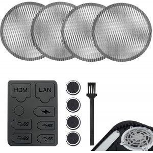 Lkljij-Facade, Ventilateur Kit De Protection Anti-Poussière Pour Ps5 Et Ps5 Slim, Protection Intégrale Avec Brosses De Nettoyage, Compatible Ps5 - Neuf