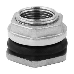 Connecteur de r&eacute;servoir d'eau de 3/4 pouce SUS304 en acier inoxydable &agrave; travers le raccord en vrac,connecteur de tuyau d'eau,pour la pluie - Neuf