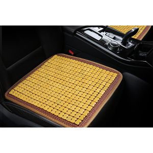 Coussin de si&egrave;ge auto en bambou, housse rafra&icirc;chissante universelle pour banquette arri&egrave;re - Jaune - Neuf