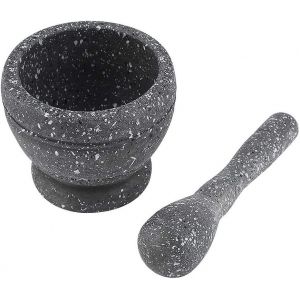 bol,mortier,mortier de cuisine,mortier de pilon,mortier de pilon,broyeur manuel en plastique,ail,épice,herbe, - Neuf