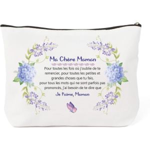 ERYI-Cadeau Maman Original Fete Des Meres Trousse Maquillage Femme Cadeau Anniversaire Maman Mere Fille Belle-Maman Mama Surprise Cadeaux Belle-Mere Fete Des Mere Noël Saint Valentin Trousse De Toile - Neuf