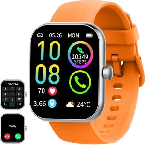 Montre Connect&eacute;e Homme Femme, 1.96""Hd Smartwatch Avec Appel Bluetooth, Montre Connectee 113+Mode Sport Moniteur Sommeil/ Fr&eacute;quence Cardiaque/Podom&egrave;tre Etanche Ip68 Montre Intelligente Pour Android Ios - Neuf