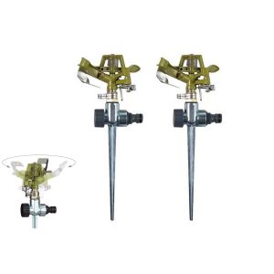 Lot De 2 Arroseurs De Jardin R&eacute;glables, Couverture &Agrave; 360 Degr&eacute;s Pour Pelouses Et Jardins - Neuf