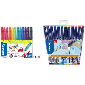 - Pochette De 12 Frixion Colors - Feutres De Dessin Et De Coloriage &Agrave; Encre Thermosensible Effa&ccedil;able - Feutre &Agrave; Pointe Moyenne(2,5mm) & Frixion Fineliner - Feutre - Pochette De 12 - Pointe Fine - Neuf