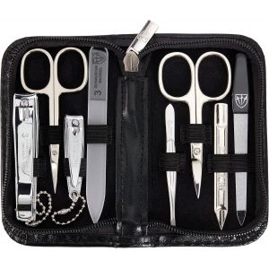 Kit Manucure Pedicure Soin Des Ongle Avec Lime En Verre - Qualite Marque (078) - Neuf