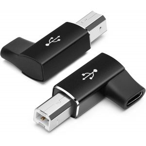 KALANKA-Adaptateur USB C Femelle vers Imprimante Mâle (2 Paquets), USB Type C vers USB B Connecteur Converti Support Data Sync Compatible avec MIDI, Imprimantes, Piano Electrique - Neuf
