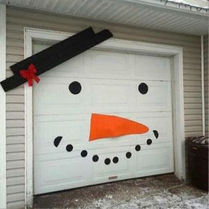 16pc/set DIY Noël Bonhomme de neige Décoration Extérieur Garage Porte Décorations Pour Maison Noël Vacances Diy Bonhomme De Neige Décor de Noël - Neuf