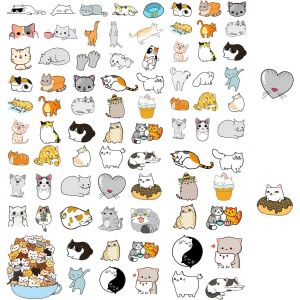 100 Pi&egrave;ces Autocollants,Vinyle Stickers De Chat Imperm&eacute;ables Pour Laptop Bagage,Autocollant D&eacute;coratifs Pour Ordinateur Portable Chat Mignon D&eacute;calcomanies Kawaii[L2008] - Neuf