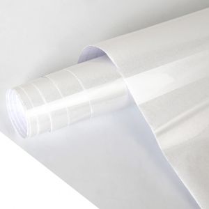 Papier d&eacute;coratif adh&eacute;sif autocollant Film vinyle pour Meuble Mur Cuisine - 500cmx61cm Blanc - Neuf