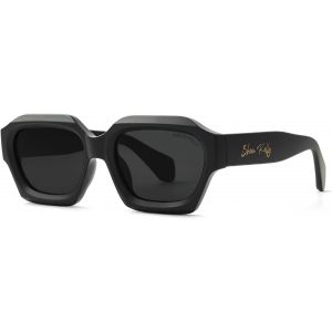 Lunettes De Soleil Homme Femme À La Rétro Mode Épais Hexagone Cadre Orange 80s Lunettes - Neuf