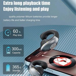 Conduction osseuse Clip d'oreille ouverte sans fil Bluetooth 5.5 Casque B - Neuf