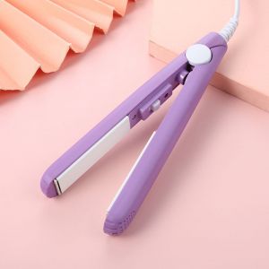 (Violet) Mini Bigoudi, Mini Bigoudi En Céramique Werdeny, Mini Bigoudi Et Lisseur En Céramique 2 En 1, Mini Bigoudi Werdeny Pour Cheveux Courts Et Fins - Neuf