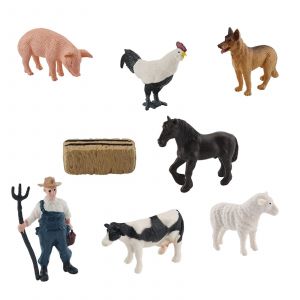 animaux de la ferme jouets Jouets de la ferme Ensemble de jeu pour gar&ccedil;ons filles 3 4 5 ans enfant 8Pcs - Neuf