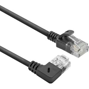 KALANKA-C&acirc;ble r&eacute;seau CAT6A coud&eacute; &agrave; 90&deg; vers la droite, U/UTP LSZH - C&acirc;ble LAN fin 3,6 mm - C&acirc;ble Ethernet flexible avec fiche RJ45 - Pour une utilisation dans les centres de donn&eacute;es, 3 m, vers la dro - Neuf