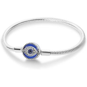 Eryi-Bracelet Pour Femme En Argent Sterling 925 Avec Fermoir En Forme De C?ur Bracelet À Maillons Serpents Saint Valentin, Fête Des Mères, Anniversaire, Noël, Cadeau Pour Femme, Petite Amie Cmb051 - Neuf