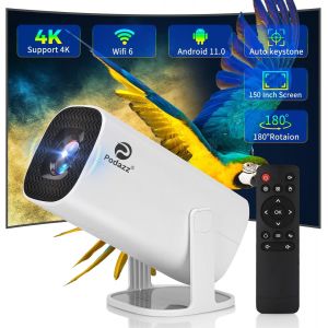 ChenQuanSarl-Mini Projecteur, Mini Videoprojecteur 4K Supportée Android 11 Avec 5G Wifi 6 Bt 5.4, 720P En Natif 200Ansi 8500Lumens Horizontale Automatique Rotatif À 180° Projecteur - Neuf