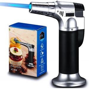 Eryi-Chalumeau De Cuisine, Chalumeau Rechargeable, Briquet À Gaz Réglable, Avec Serrure De Sécurité Pour Crème Brûlée, Bricolage, Desserts, Barbecue, Camping (Butane Non Inclus) - Neuf