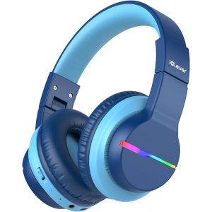 Casque Audio Enfant Bluetooth Sans Fil Avec Microphone, Lumi&egrave;res Led Color&eacute;es, Volume Limit&eacute; 74/85/94Db, 85 Heures De Travail, Bluetooth 5.2, Micro Int&eacute;gr&eacute; Bth12[J1131] - Neuf