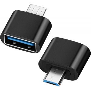 Adaptateur OTG Micro USB vers USB Pack de 2,Adaptateur Micro USB,cl&eacute; USB,Disque Dur Portable,etc. pour Smartphone Android - Neuf