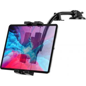 Support Tablette Voiture Tableau de Bord, Porte Tablette Voiture Ventouse &agrave; Col de Cygne, Support T&eacute;l&eacute;phone Avant Voiture pour iPad Mini Air Pro, Samsung Tab, Lenovo, iPhone s&eacute;rie (4-12,9"") - Neuf